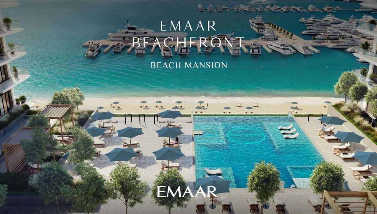 Immobilie Beach Mansions in Dubai Emaar Beachfront Poolblick