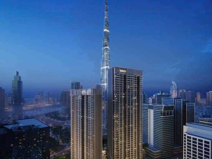 Fassade der Immobilie The Edge in Dubai Business Bay