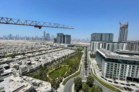 Blick vom Balkon der Wohnung zum Kauf in Dubai Sobha Hartland